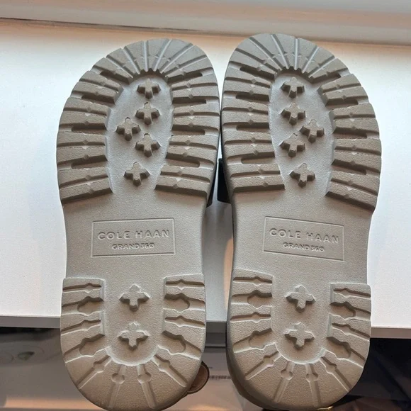 Cole Haan Tea Leaf Green Leather Platform Ankle-Strap Sandals - Picture 8 of 10